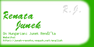 renata junek business card